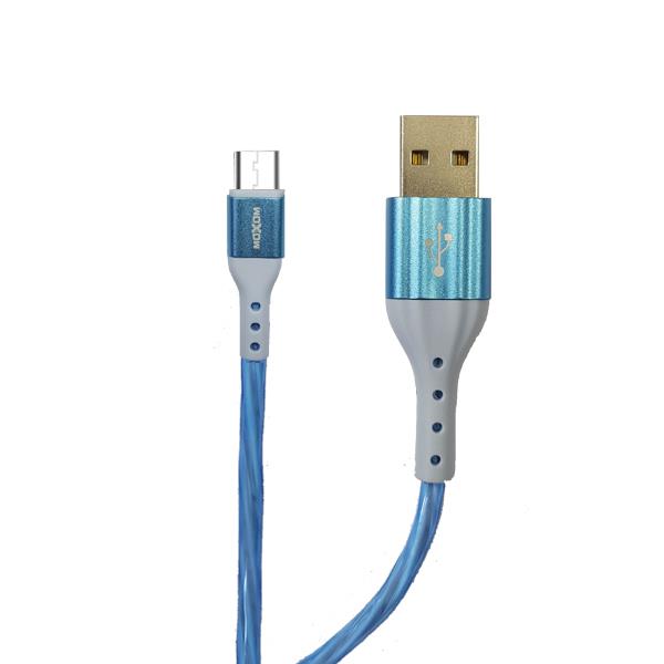 کابل تبدیل USB به microUSB موکسوم مدل MX-CB68 LED طول 1 متر